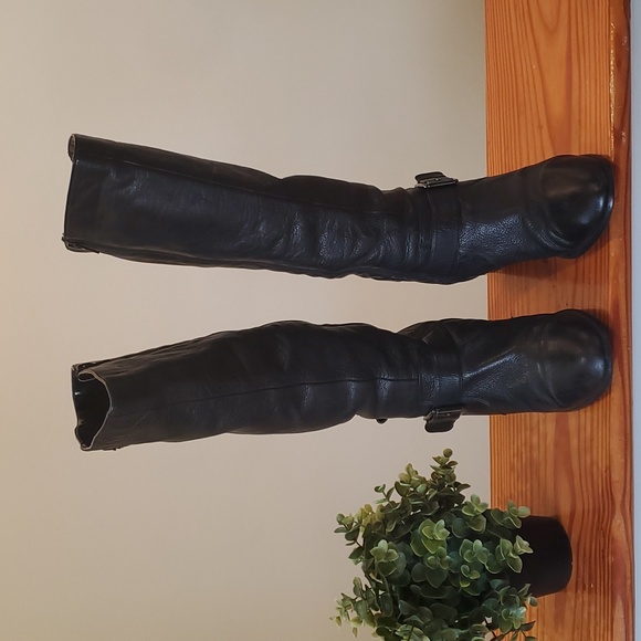 Alfani Tall Black Leather Maren Boots Size 10 M - Picture 2 of 8
